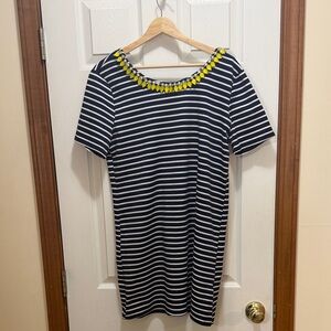Blu Pepper Striped Mini Dress with Yellow Details